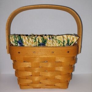 Longaberger 1997 Signed Hostess Basket Foral From American Cancer Fundraiser